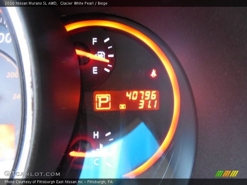 Glacier White Pearl / Beige 2010 Nissan Murano SL AWD