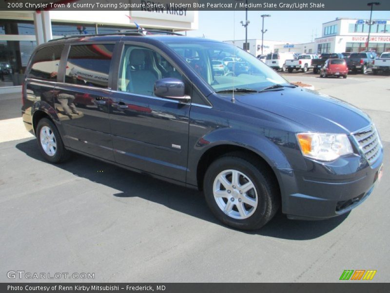 Modern Blue Pearlcoat / Medium Slate Gray/Light Shale 2008 Chrysler Town & Country Touring Signature Series