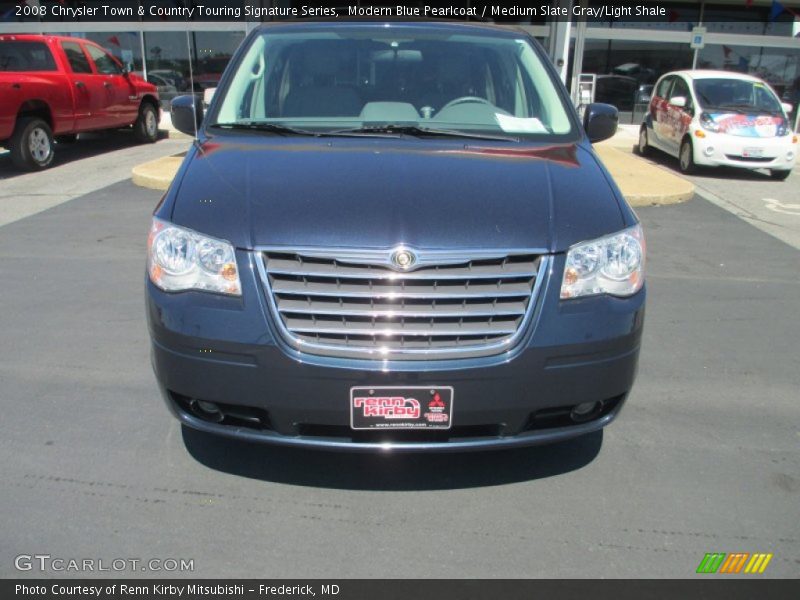 Modern Blue Pearlcoat / Medium Slate Gray/Light Shale 2008 Chrysler Town & Country Touring Signature Series