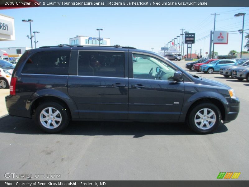 Modern Blue Pearlcoat / Medium Slate Gray/Light Shale 2008 Chrysler Town & Country Touring Signature Series