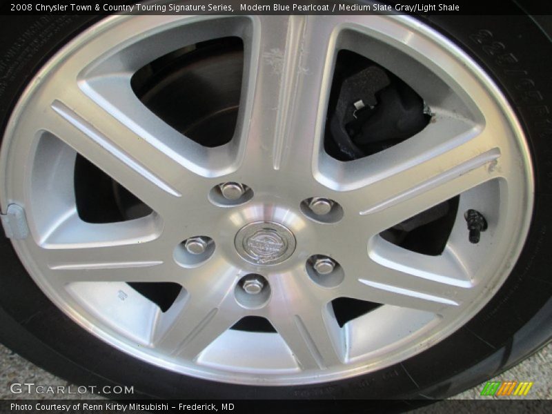 Modern Blue Pearlcoat / Medium Slate Gray/Light Shale 2008 Chrysler Town & Country Touring Signature Series