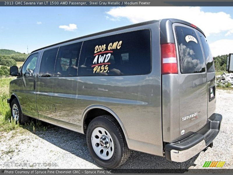 Steel Gray Metallic / Medium Pewter 2013 GMC Savana Van LT 1500 AWD Passenger