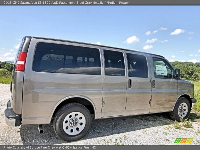 Steel Gray Metallic / Medium Pewter 2013 GMC Savana Van LT 1500 AWD Passenger