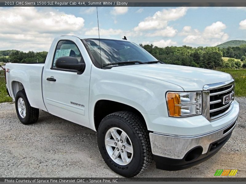 Summit White / Ebony 2013 GMC Sierra 1500 SLE Regular Cab 4x4