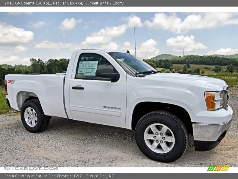  2013 Sierra 1500 SLE Regular Cab 4x4 Summit White