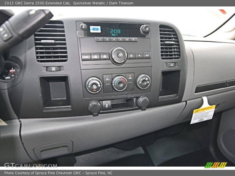 Controls of 2013 Sierra 1500 Extended Cab