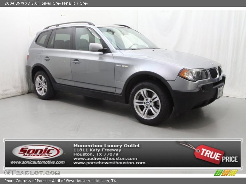 Silver Grey Metallic / Grey 2004 BMW X3 3.0i