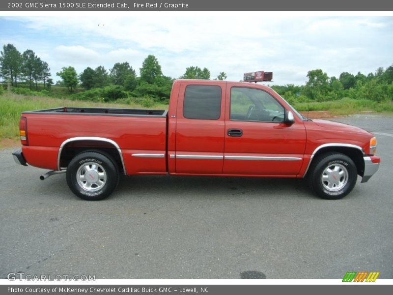 Fire Red / Graphite 2002 GMC Sierra 1500 SLE Extended Cab