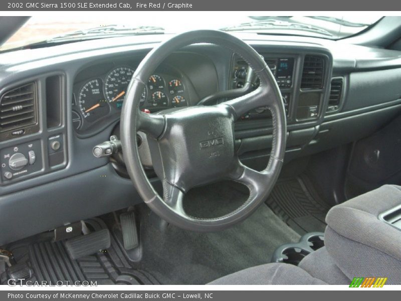 Fire Red / Graphite 2002 GMC Sierra 1500 SLE Extended Cab