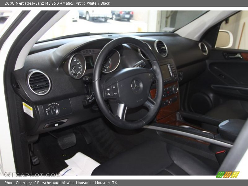 Arctic White / Black 2008 Mercedes-Benz ML 350 4Matic