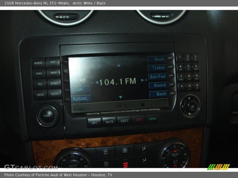 Arctic White / Black 2008 Mercedes-Benz ML 350 4Matic