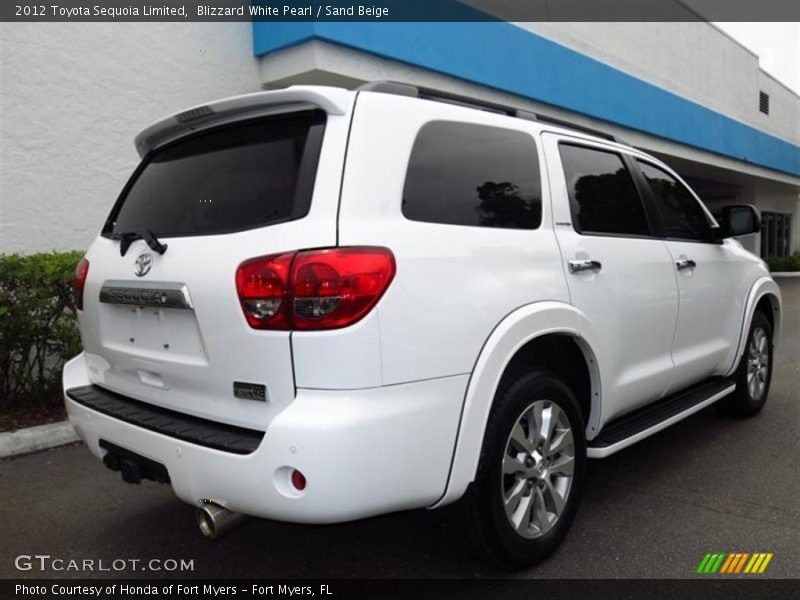 Blizzard White Pearl / Sand Beige 2012 Toyota Sequoia Limited