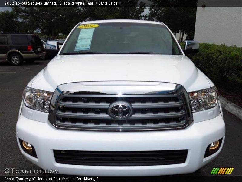 Blizzard White Pearl / Sand Beige 2012 Toyota Sequoia Limited