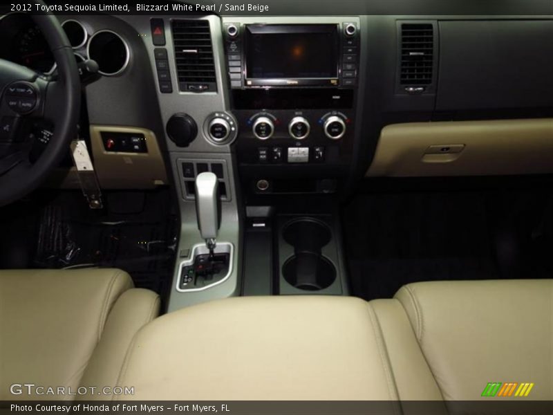 Blizzard White Pearl / Sand Beige 2012 Toyota Sequoia Limited