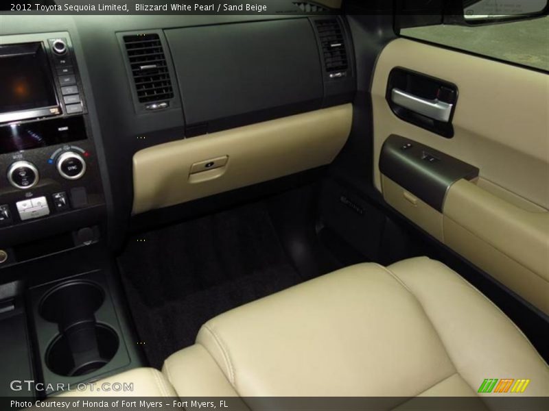 Blizzard White Pearl / Sand Beige 2012 Toyota Sequoia Limited