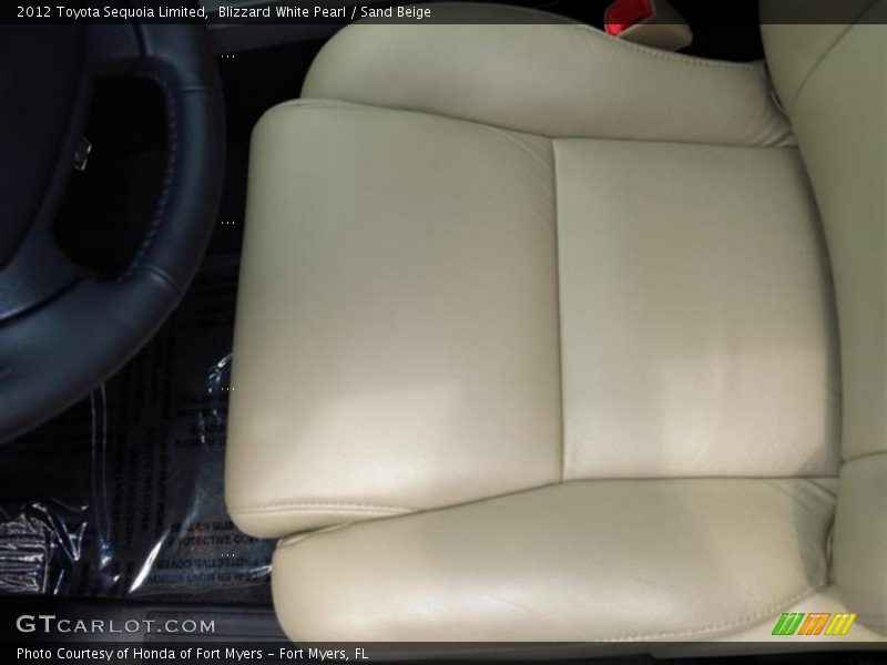 Blizzard White Pearl / Sand Beige 2012 Toyota Sequoia Limited