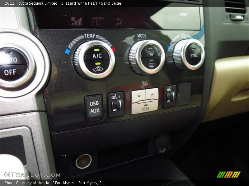 Blizzard White Pearl / Sand Beige 2012 Toyota Sequoia Limited