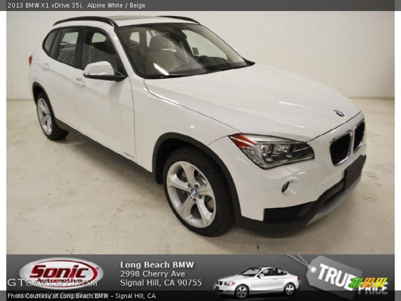 Alpine White / Beige 2013 BMW X1 xDrive 35i