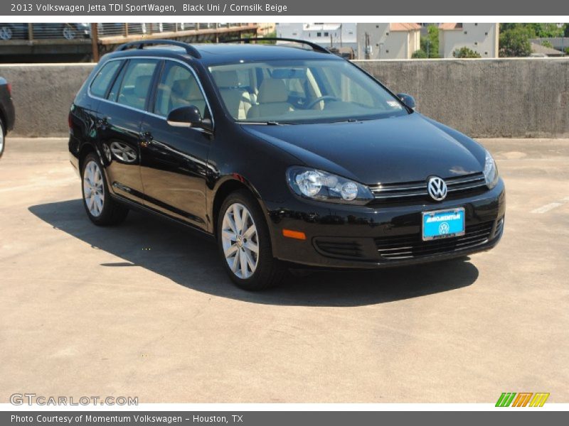 Black Uni / Cornsilk Beige 2013 Volkswagen Jetta TDI SportWagen