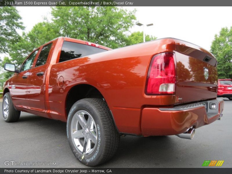 Copperhead Pearl / Black/Diesel Gray 2013 Ram 1500 Express Quad Cab