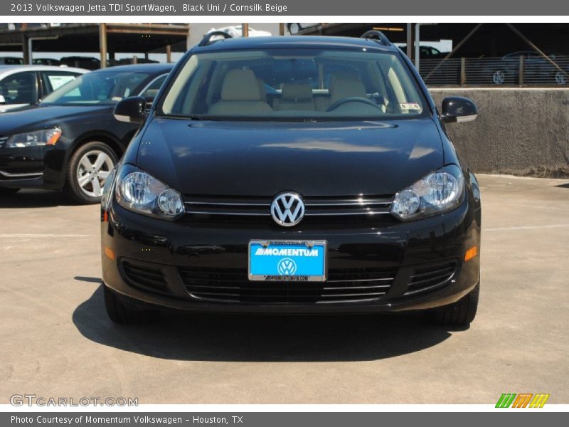 Black Uni / Cornsilk Beige 2013 Volkswagen Jetta TDI SportWagen