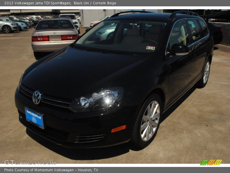 Black Uni / Cornsilk Beige 2013 Volkswagen Jetta TDI SportWagen