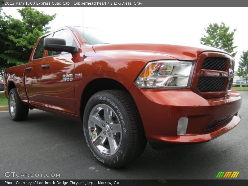 Copperhead Pearl / Black/Diesel Gray 2013 Ram 1500 Express Quad Cab