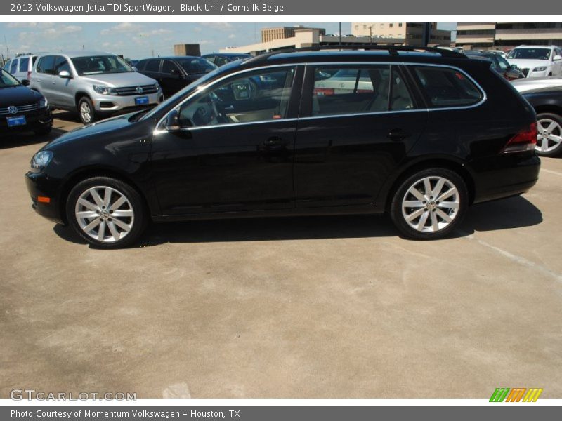 Black Uni / Cornsilk Beige 2013 Volkswagen Jetta TDI SportWagen