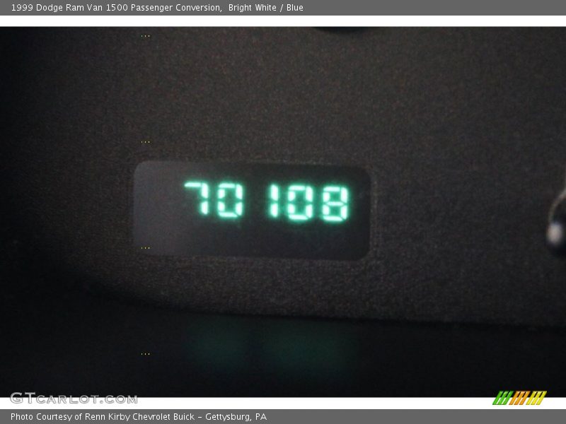 Bright White / Blue 1999 Dodge Ram Van 1500 Passenger Conversion