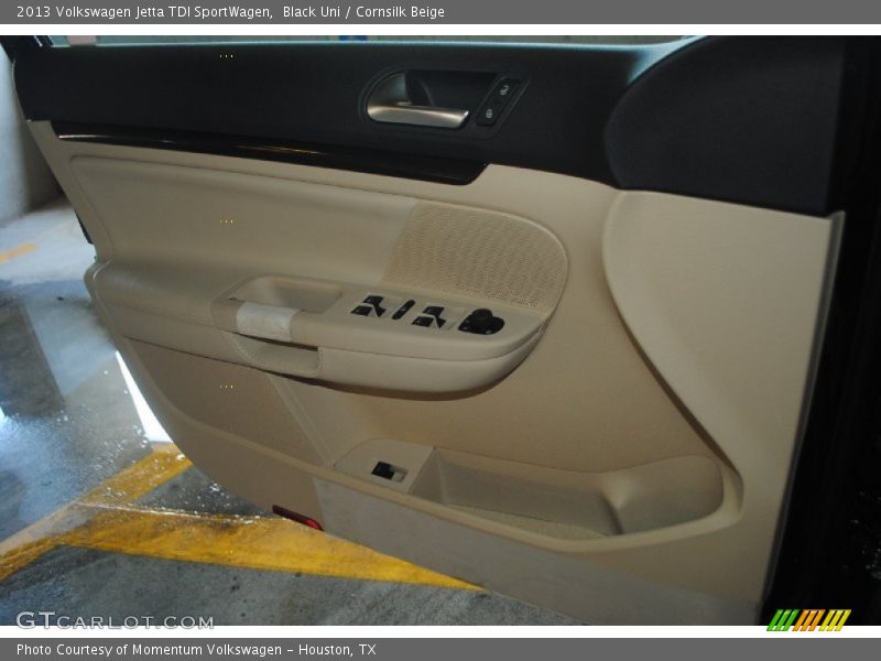 Black Uni / Cornsilk Beige 2013 Volkswagen Jetta TDI SportWagen