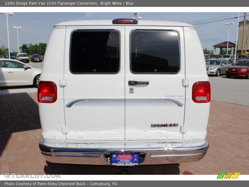 Bright White / Blue 1999 Dodge Ram Van 1500 Passenger Conversion