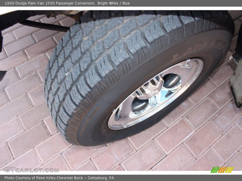 Bright White / Blue 1999 Dodge Ram Van 1500 Passenger Conversion
