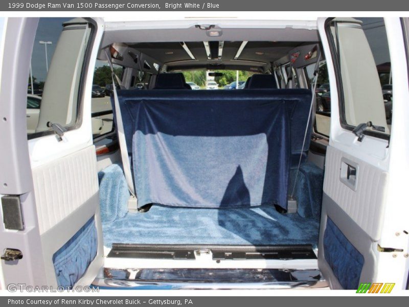 Bright White / Blue 1999 Dodge Ram Van 1500 Passenger Conversion