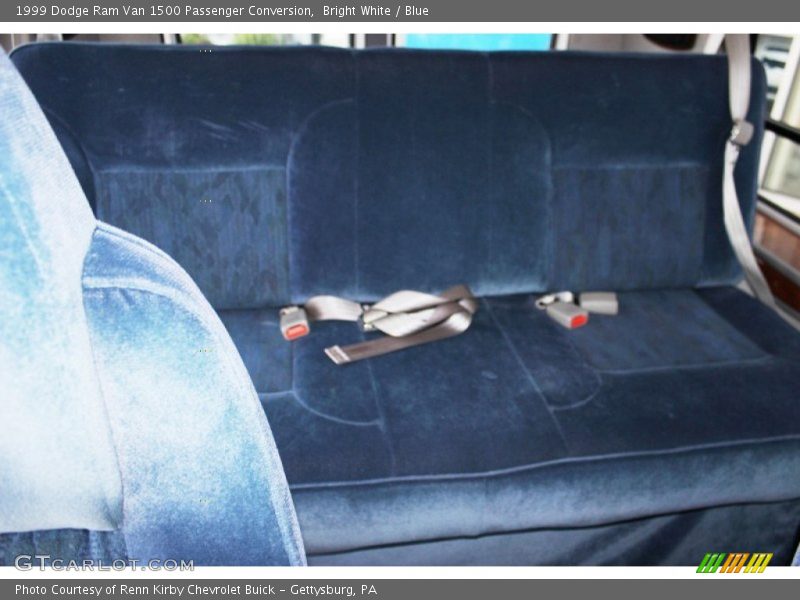 Bright White / Blue 1999 Dodge Ram Van 1500 Passenger Conversion