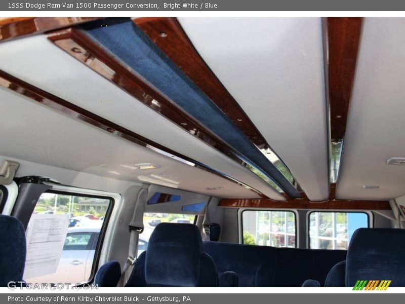 Bright White / Blue 1999 Dodge Ram Van 1500 Passenger Conversion