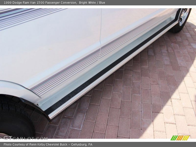 Bright White / Blue 1999 Dodge Ram Van 1500 Passenger Conversion