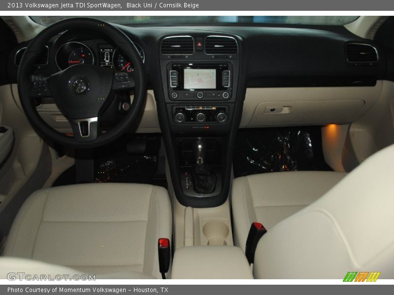Black Uni / Cornsilk Beige 2013 Volkswagen Jetta TDI SportWagen