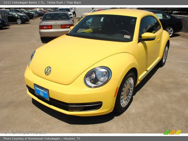 Yellow Rush / Titan Black 2013 Volkswagen Beetle 2.5L