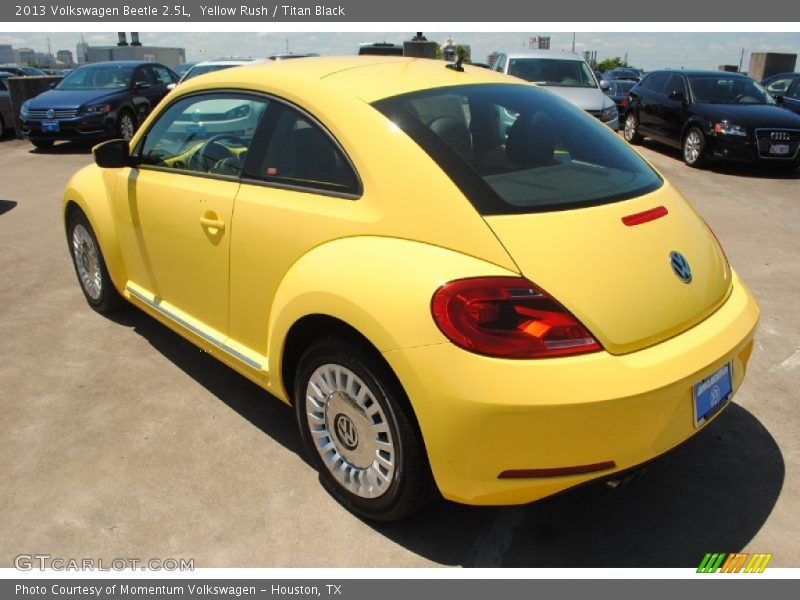 Yellow Rush / Titan Black 2013 Volkswagen Beetle 2.5L
