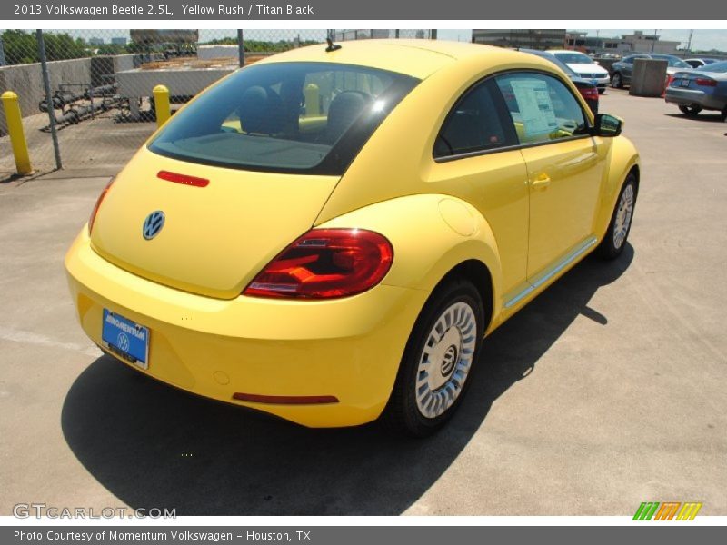 Yellow Rush / Titan Black 2013 Volkswagen Beetle 2.5L