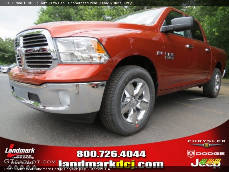 Copperhead Pearl / Black/Diesel Gray 2013 Ram 1500 Big Horn Crew Cab