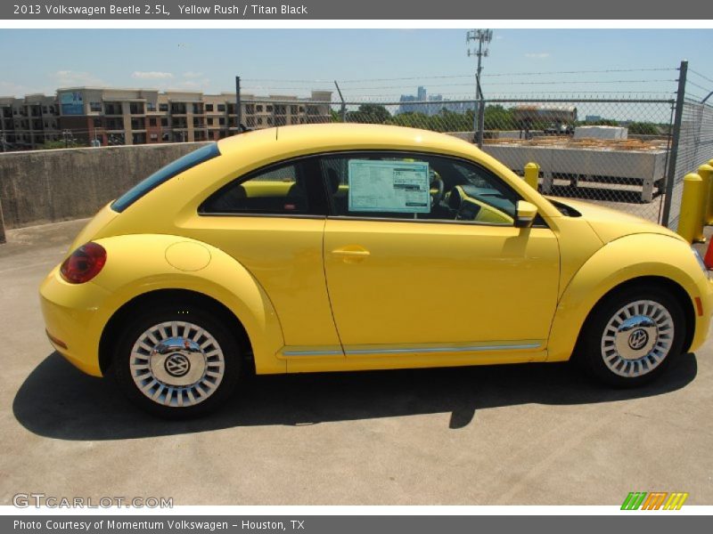 Yellow Rush / Titan Black 2013 Volkswagen Beetle 2.5L