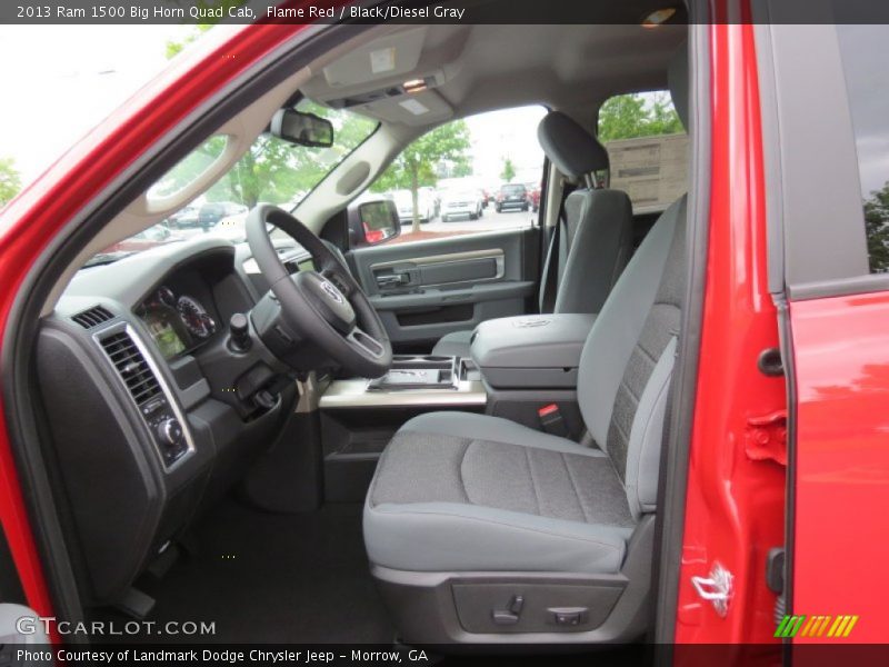 Flame Red / Black/Diesel Gray 2013 Ram 1500 Big Horn Quad Cab
