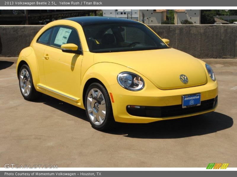 Yellow Rush / Titan Black 2013 Volkswagen Beetle 2.5L