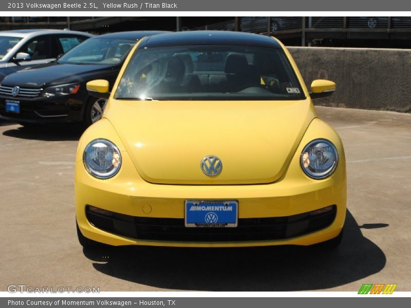 Yellow Rush / Titan Black 2013 Volkswagen Beetle 2.5L