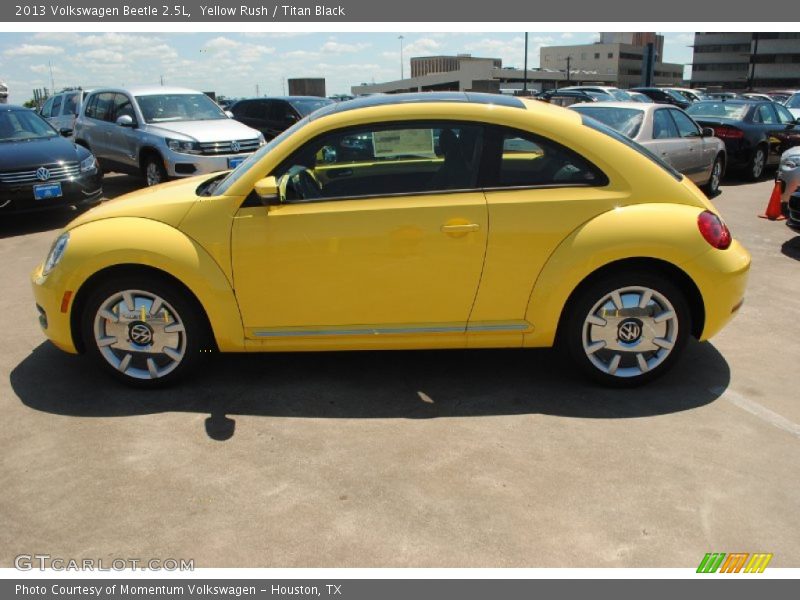 Yellow Rush / Titan Black 2013 Volkswagen Beetle 2.5L