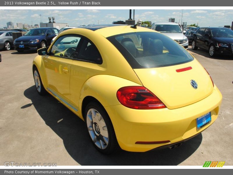 Yellow Rush / Titan Black 2013 Volkswagen Beetle 2.5L