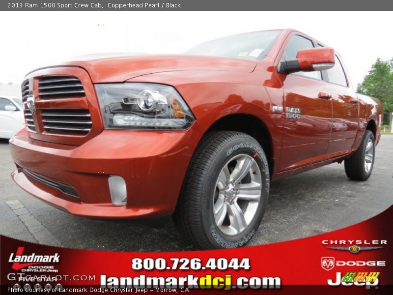 Copperhead Pearl / Black 2013 Ram 1500 Sport Crew Cab