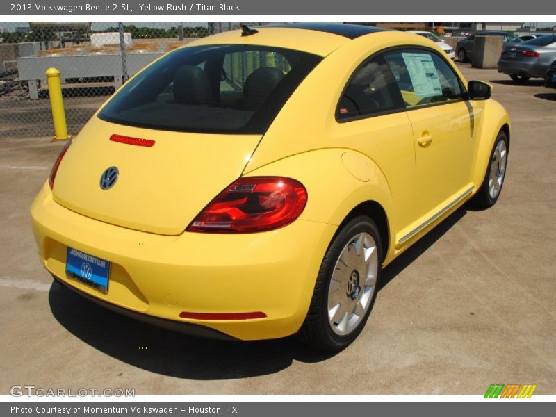 Yellow Rush / Titan Black 2013 Volkswagen Beetle 2.5L