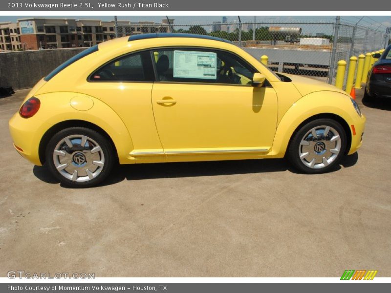 Yellow Rush / Titan Black 2013 Volkswagen Beetle 2.5L